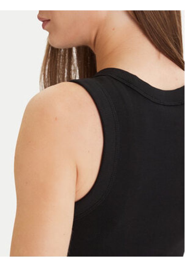 Calvin Klein Jeans Top LV047E200G Czarny Slim Fit. Kolor: czarny. Materiał: bawełna