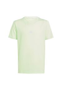 Adidas - Koszulka Training AEROREADY Kids. Kolor: zielony, wielokolorowy, szary. Materiał: materiał #1