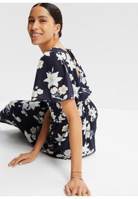 bonprix - Długa sukienka. Kolor: czarny. Wzór: nadruk, kwiaty. Długość: maxi #2