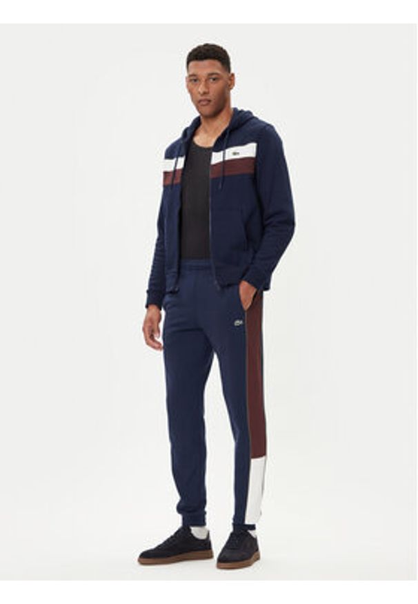 Lacoste Spodnie dresowe XH5923 Granatowy Regular Fit. Kolor: niebieski. Materiał: bawełna