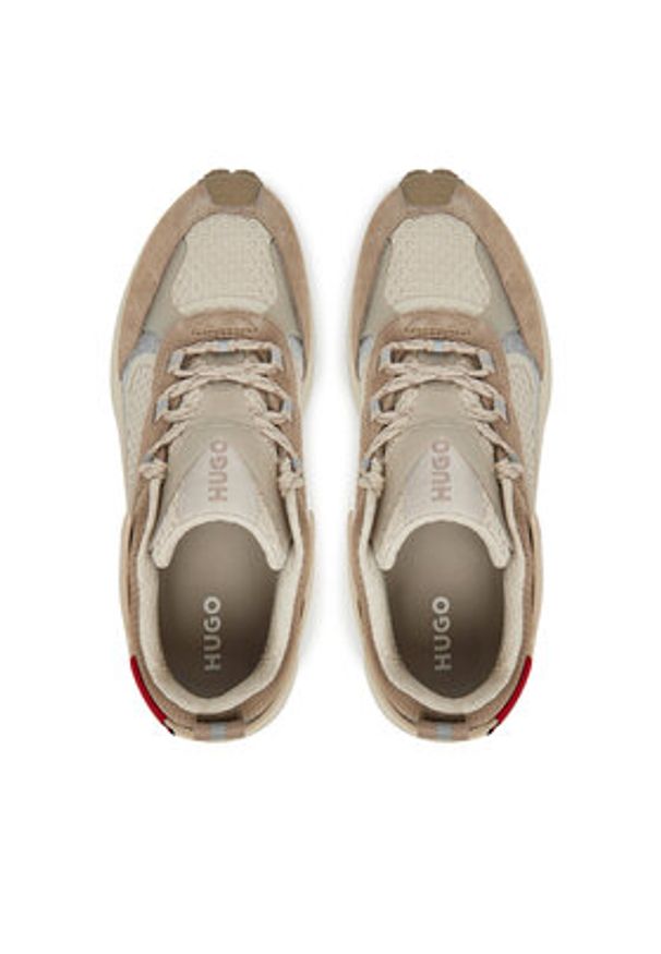 Hugo - HUGO Sneakersy GO2 50536259 Beżowy. Kolor: beżowy. Materiał: zamsz, skóra