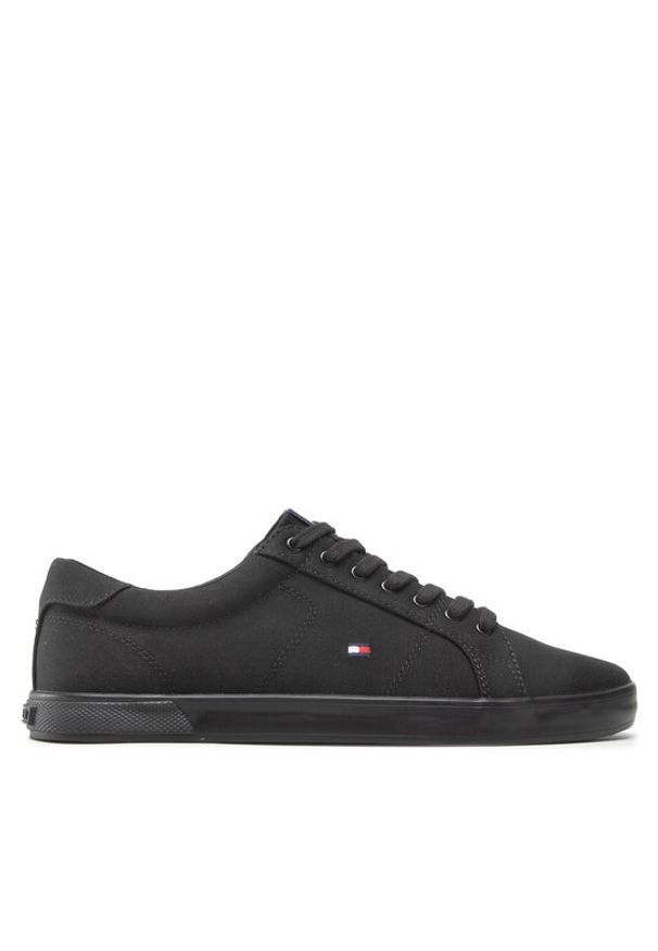 TOMMY HILFIGER - Tommy Hilfiger Tenisówki Harlow 1D FM0FM00596 Czarny. Kolor: czarny. Materiał: materiał