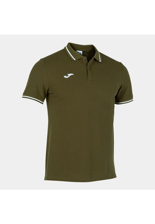 Polo Joma Confort II w Khaki dla Mężczyzn. Typ kołnierza: polo. Kolor: zielony, szary, wielokolorowy. Materiał: bawełna