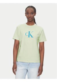 Calvin Klein Jeans T-Shirt Hero LV047B865G Beżowy Regular Fit. Kolor: beżowy. Materiał: bawełna
