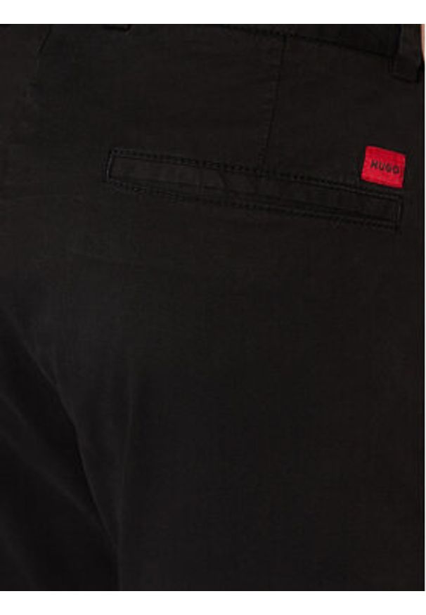 Hugo - HUGO Chinosy 50530886 Czarny Slim Fit. Kolor: czarny. Materiał: bawełna