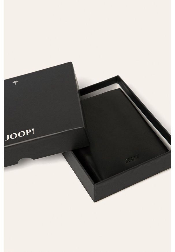 JOOP! - Joop! - Portfel skórzany. Kolor: czarny. Materiał: skóra. Wzór: gładki