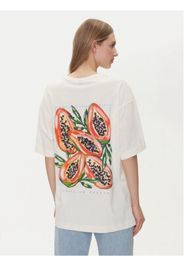 Vero Moda T-Shirt Taz Hailey 10337839 Biały Regular Fit. Kolor: biały. Materiał: bawełna