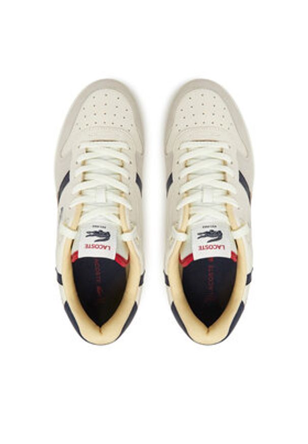 Lacoste Sneakersy 7-48SMA0103 Écru. Materiał: skóra