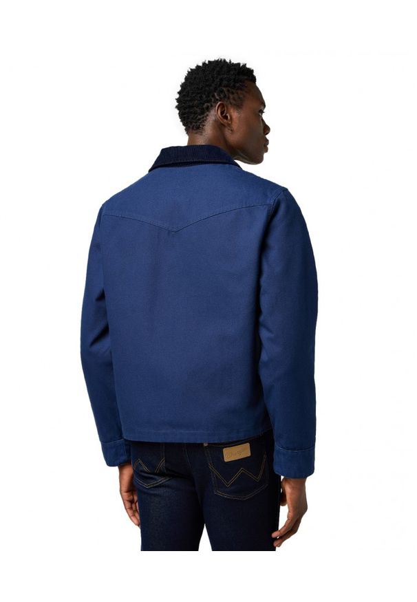 Wrangler - MESKA KURTKA WRANGLER UTILITY JACKET NAVY 112371573. Okazja: na co dzień. Materiał: bawełna, materiał, syntetyk. Sezon: wiosna, jesień. Styl: casual, klasyczny, elegancki