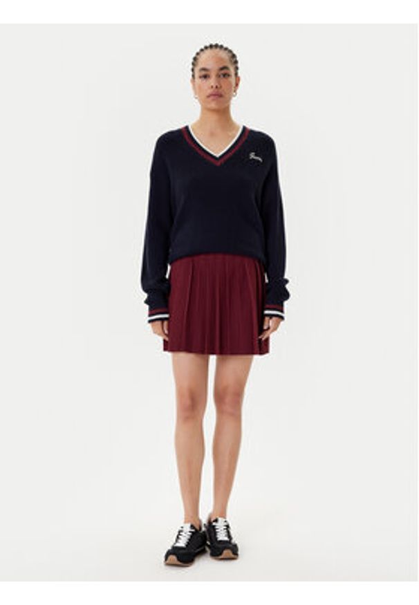 Guess Sweter V5BR01 Z1152 Granatowy Regular Fit. Kolor: niebieski. Materiał: akryl