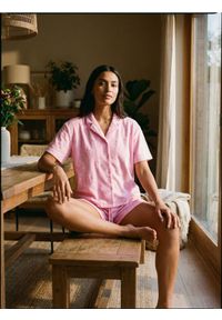 Sinsay - Piżama dwuczęsciowa z motywem kwiatowym - różowy. Kolor: różowy. Wzór: kwiaty #1