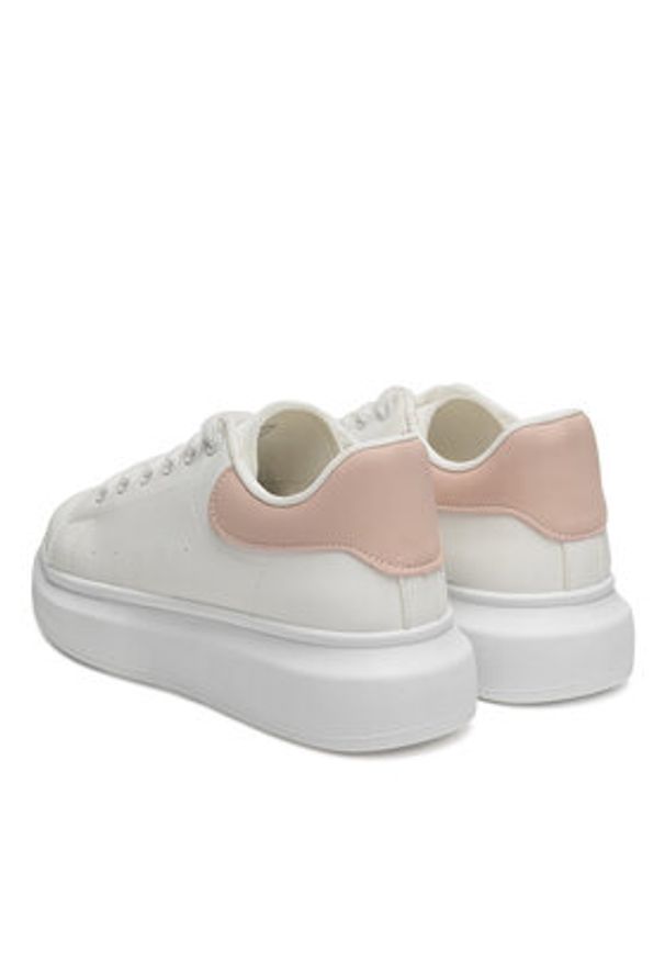 DeeZee Sneakersy WFA2910-1 Biały. Kolor: biały. Materiał: skóra