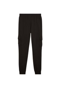 Puma - Spodnie Męskie Essentials Logo Cargo. Kolor: czarny. Materiał: dresówka