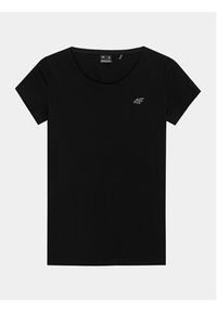4f - 4F T-Shirt 4FAW23TTSHF0906 Czarny Slim Fit. Kolor: czarny. Materiał: bawełna