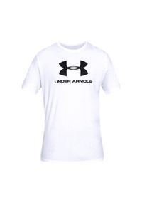Koszulka fitness męska Under Armour Sportstyle Logo SS. Kolor: biały. Długość rękawa: krótki rękaw. Długość: krótkie. Sport: fitness #1