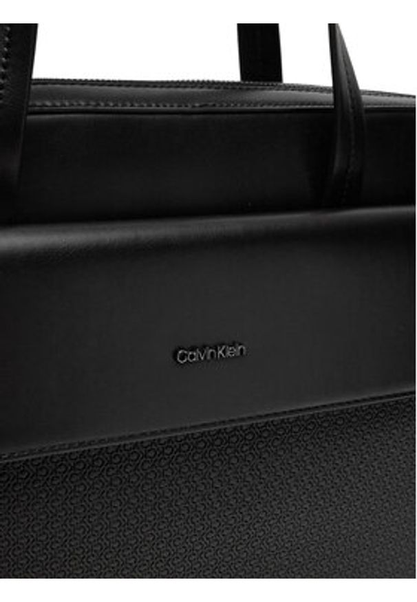 Calvin Klein Torba na laptopa Vertical Lines K50K512257 Czarny. Kolor: czarny. Materiał: skóra