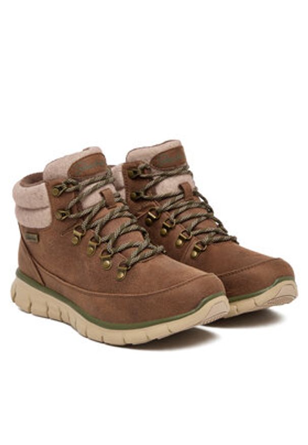 skechers - Skechers Trekkingi Synergy 167425/BRN Brązowy. Kolor: brązowy. Materiał: skóra
