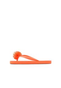 Flip*Flop - Japonki basenowe damskie Flip Flop Originals Fluffy. Okazja: na co dzień. Kolor: pomarańczowy. Sezon: lato. Sport: fitness, pływanie