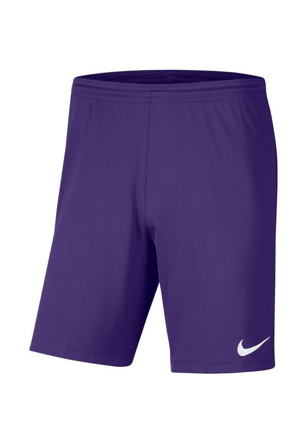 Nike - Spodenki Z Dzianiny Dla Dzieci Park III. Kolor: fioletowy. Materiał: dzianina. Styl: sportowy. Sport: turystyka piesza