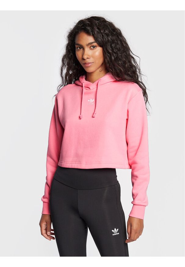 Adidas - adidas Bluza adicolor Essentials HJ7853 Różowy Regular Fit. Kolor: różowy. Materiał: bawełna