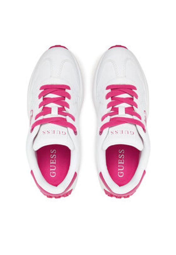 Guess Sneakersy FLPLUC ELE12 Biały. Kolor: biały. Materiał: skóra