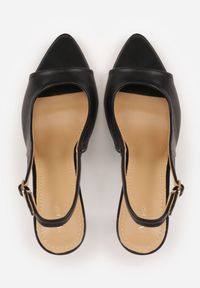 Renee - Czarne Sandały Slingback VICES na Szpilce z Odkrytym Noskiem Blooma. Okazja: na co dzień, na ślub cywilny, na wesele. Zapięcie: pasek. Kolor: czarny. Materiał: jeans. Obcas: na szpilce. Styl: casual #9