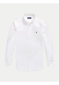 Polo Ralph Lauren Koszula 710928254002 Biały Slim Fit. Typ kołnierza: polo. Kolor: biały. Materiał: bawełna #3