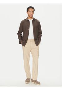 Selected Homme Chinosy 16096687 Beżowy Straight Fit. Kolor: beżowy. Materiał: bawełna #8