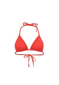 Damska góra od bikini Puma w kształcie trójkąta w kolorze czerwonym. Kolor: czerwony. Materiał: poliester