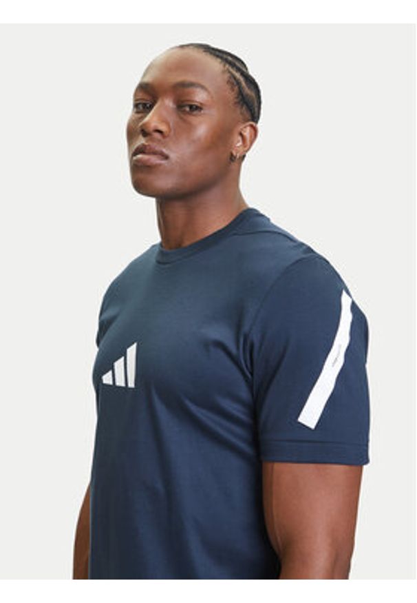 Adidas - adidas T-Shirt Z.N.E. JW4735 Granatowy Regular Fit. Kolor: niebieski. Materiał: bawełna
