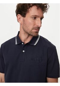 GANT - Gant Polo Contrast 2013039 Granatowy Regular Fit. Typ kołnierza: polo. Kolor: niebieski. Materiał: bawełna #4
