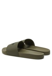 TOMMY HILFIGER - Tommy Hilfiger Klapki Embroid Hilfiger 85 Pool Slide FM0FM05342 Zielony. Kolor: zielony. Materiał: skóra #3