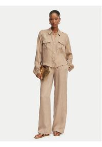 Guess Spodnie materiałowe W6GB07 W1781 Beżowy Regular Fit. Kolor: beżowy. Materiał: lyocell #3