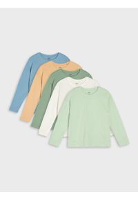 Sinsay - Bawełniane koszulki basic 5 pack - żółty. Kolor: żółty. Materiał: bawełna #1