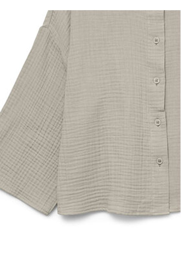 Vero Moda Koszula Natali 10279685 Beżowy Standard Fit. Kolor: beżowy. Materiał: bawełna