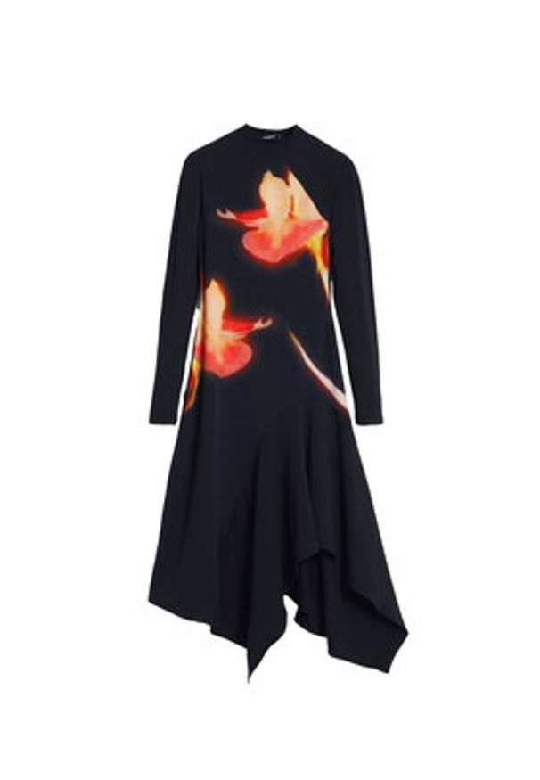 Desigual Sukienka codzienna Mila 25WWVK40 Czarny Slim Fit. Okazja: na co dzień. Kolor: czarny. Materiał: bawełna. Typ sukienki: proste. Styl: casual