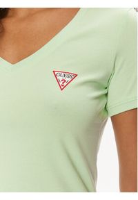 Guess T-Shirt W2YI45 J1314 Zielony Slim Fit. Kolor: zielony. Materiał: bawełna