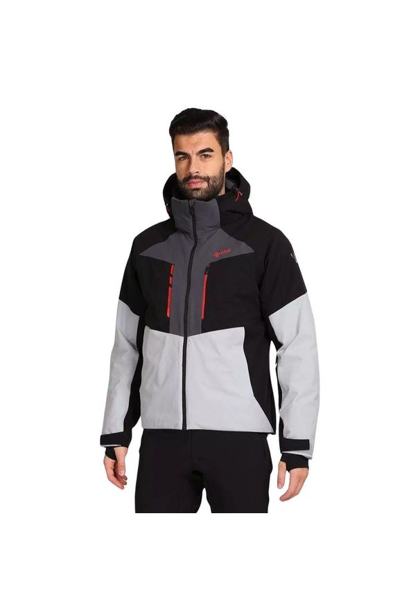 Męska kurtka narciarska Kilpi TAXIDO-M. Kolor: szary. Sezon: zima. Sport: narciarstwo