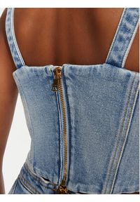 Balmain Top DF1AA345DE53 Niebieski Slim Fit. Kolor: niebieski. Materiał: bawełna #5