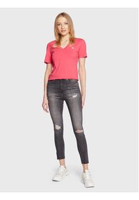 Calvin Klein Jeans T-Shirt J20J220303 Różowy Slim Fit. Kolor: różowy. Materiał: bawełna #5