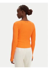 Pinko - PINKO Kardigan Vergina 104627 A2E6 Pomarańczowy Slim Fit. Kolor: pomarańczowy. Materiał: syntetyk