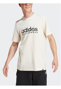 Adidas - adidas T-Shirt Landscape IM8305 Beżowy Regular Fit. Kolor: beżowy. Materiał: bawełna #5