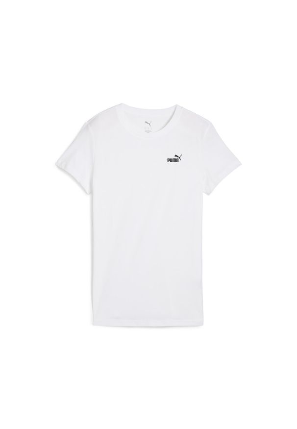 Puma - Damska koszulka z małym logo No. 1 ESS PUMA. Kolor: biały. Sport: fitness