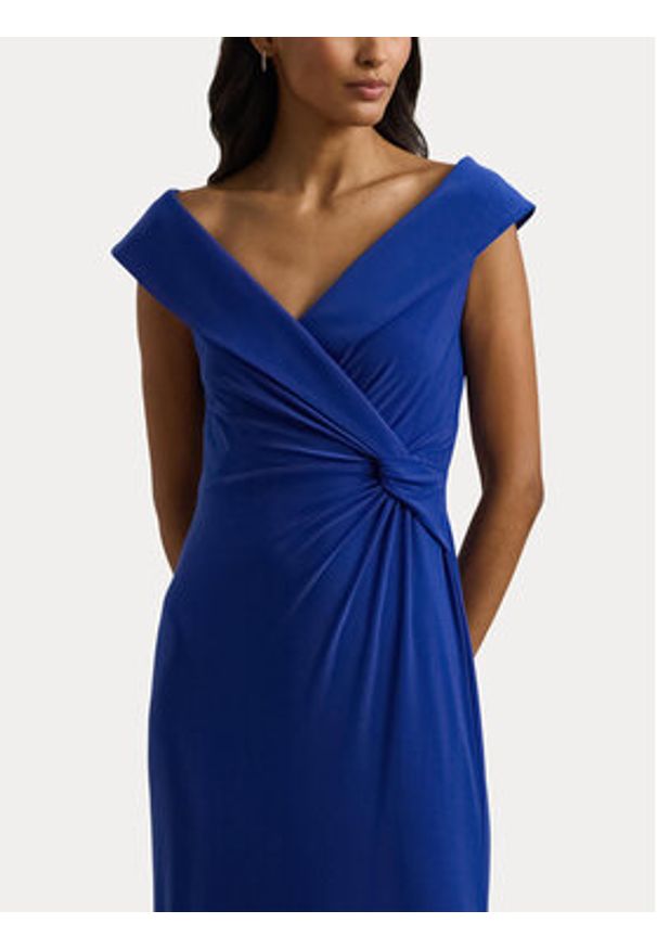 Lauren Ralph Lauren - LAUREN RALPH LAUREN Sukienka wieczorowa 253863940021 Niebieski Slim Fit. Kolor: niebieski. Materiał: syntetyk. Styl: wizytowy