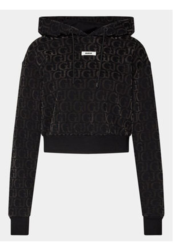 Guess Bluza Gj Logo V4RQ14 KC2W0 Czarny Regular Fit. Kolor: czarny. Materiał: bawełna