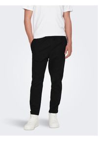 Only & Sons Spodnie materiałowe 22024966 Czarny Tapered Fit. Kolor: czarny. Materiał: bawełna