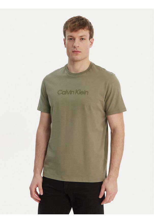 Calvin Klein T-Shirt LV04LF810G Zielony Regular Fit. Kolor: zielony. Materiał: bawełna