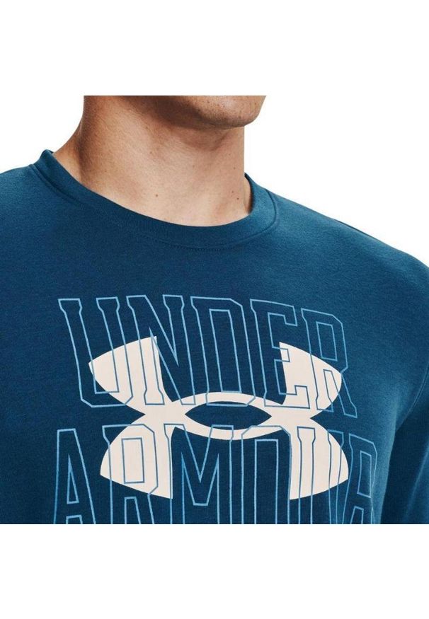 Under Armour - Męska Bluza Z Logo Rival Frotte. Kolor: niebieski