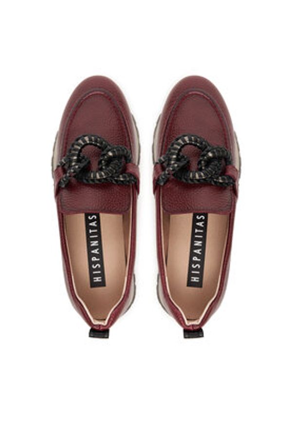 Hispanitas Półbuty HI254238 Bordowy. Kolor: czerwony. Materiał: skóra