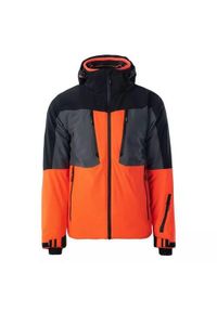 Kurtka narciarska męska Brugi 92800463914. Typ kołnierza: kaptur. Kolor: żółty, szary, pomarańczowy, brązowy, wielokolorowy. Sezon: zima. Sport: narciarstwo #1